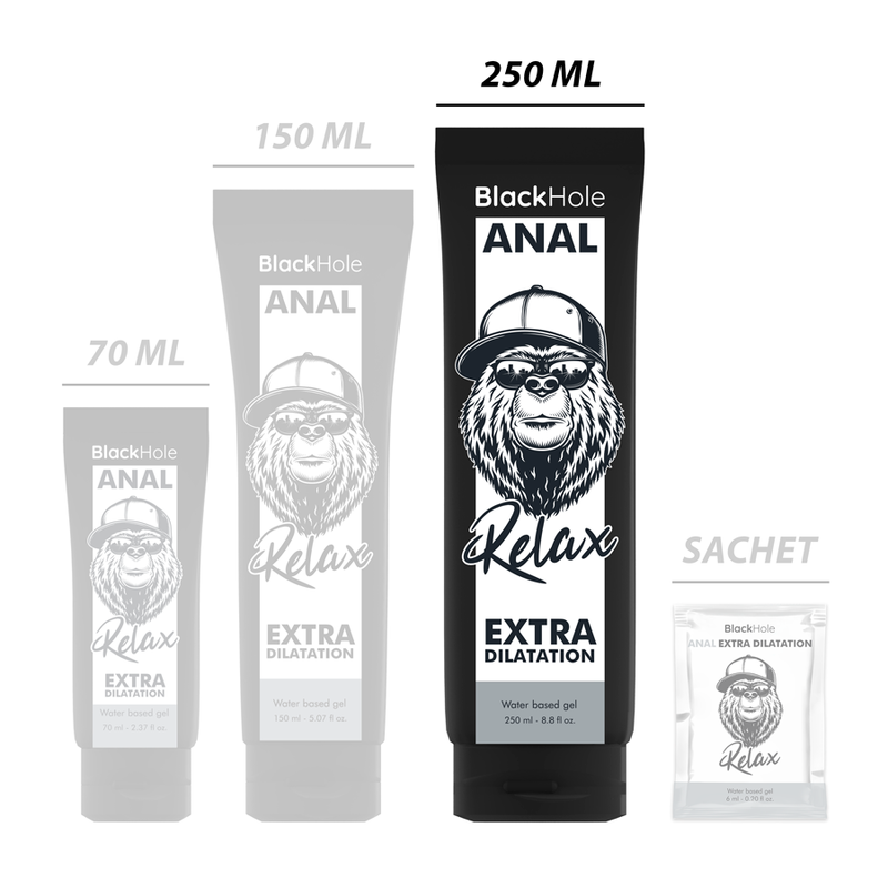 BLACK HOLE - GEL A BASE D'ACQUA DILATAZIONE ANALE 250 ML Black Hole