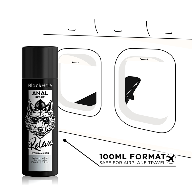 BLACK HOLE - RIPARATORE ANALE A BASE D'ACQUA RELAX CON IALURONICO 100 ML Black Hole