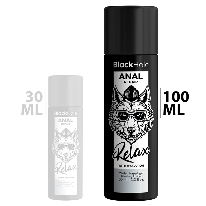 BLACK HOLE - RIPARATORE ANALE A BASE D'ACQUA RELAX CON IALURONICO 100 ML Black Hole