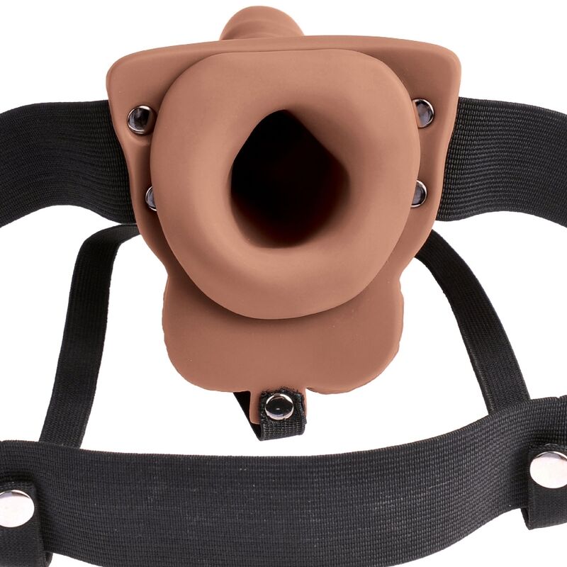 FETISH FANTASY SERIES - IMBRACATURA REGOLABILE PENE REALISTICO CON TESTICOLI RICARICABILI E VIBRATORE 15 CM Fetish Fantasy Series