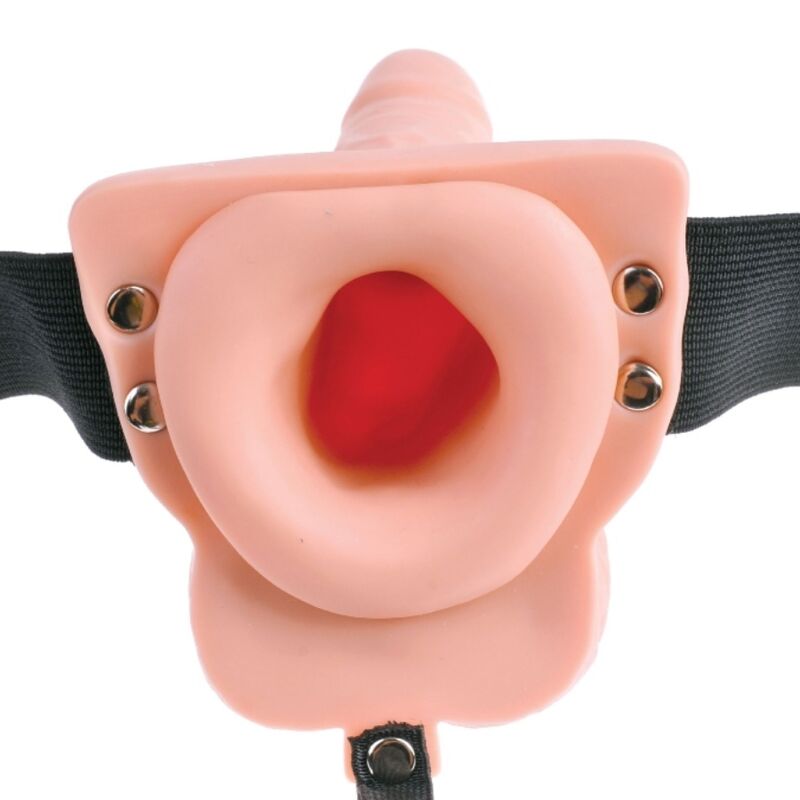 FETISH FANTASY SERIES - IMBRAGATURA REGOLABILE TELECOMANDO PENE REALISTICO CON TESTICOLI RICARICABILI E VIBRATORE 15 CM Fetish Fantasy Series