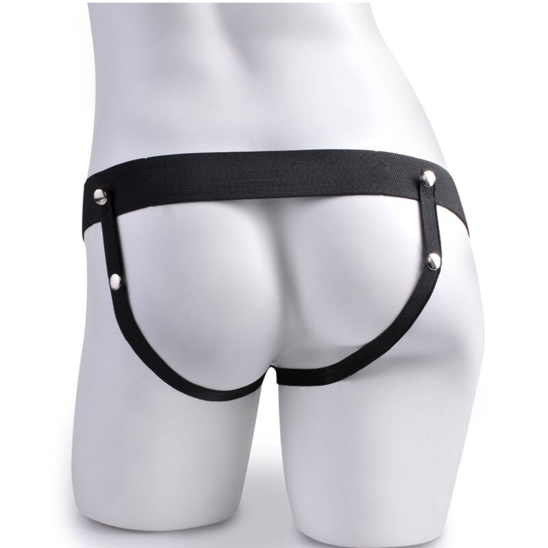 FETISH FANTASY SERIES - IMBRAGATURA REGOLABILE TELECOMANDO PENE REALISTICO CON TESTICOLI RICARICABILI E VIBRATORE 15 CM Fetish Fantasy Series