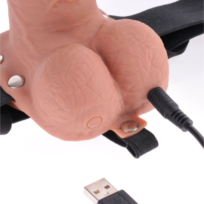 FETISH FANTASY SERIES - IMBRACATURA REGOLABILE PENE REALISTICO CON SFERE RICARICABILI E VIBRATORE 17,8 CM Fetish Fantasy Series