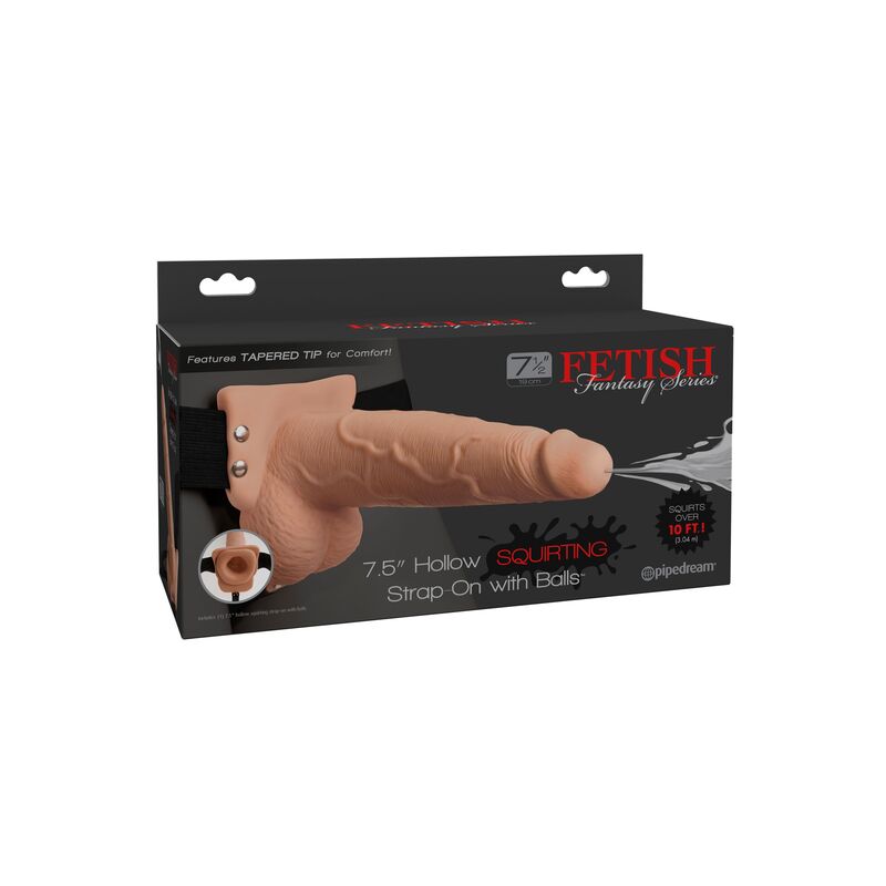 FETISH FANTASY SERIES - IMBRACATURA REGOLABILE PENE REALISTICO CON SFERE SQUIRTING 19 CM Fetish Fantasy Series