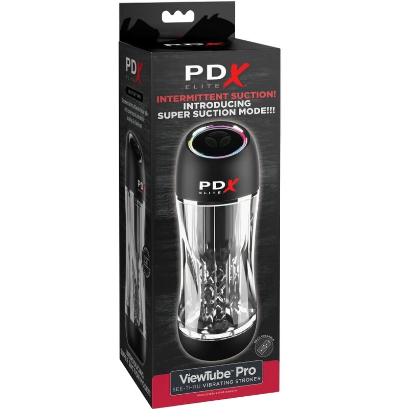 PDX ELITE - VIBRATORE STROKER VIEWTUBE PRO TRASPARENTE Pdx Elite