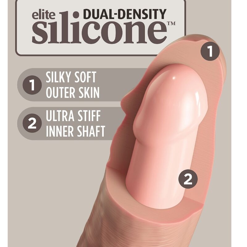 KING COCK - ELITE DILDO REALISTICO IN SILICONE 17.8 CM King Cock