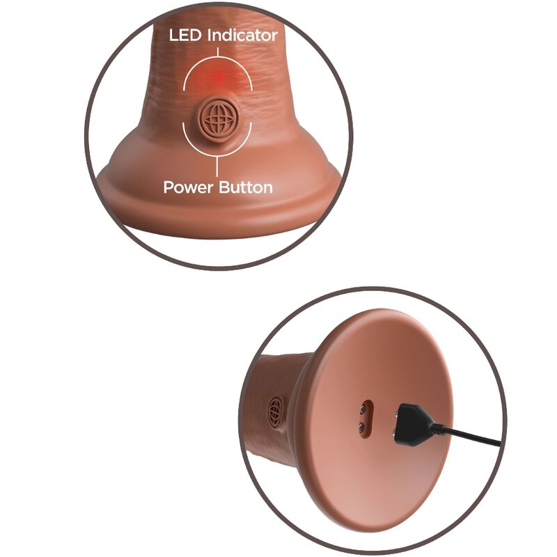 KING COCK - ELITE DILDO REALISTICO VIBRANTE E SILICONE 15.2 CM CARAMEL King Cock