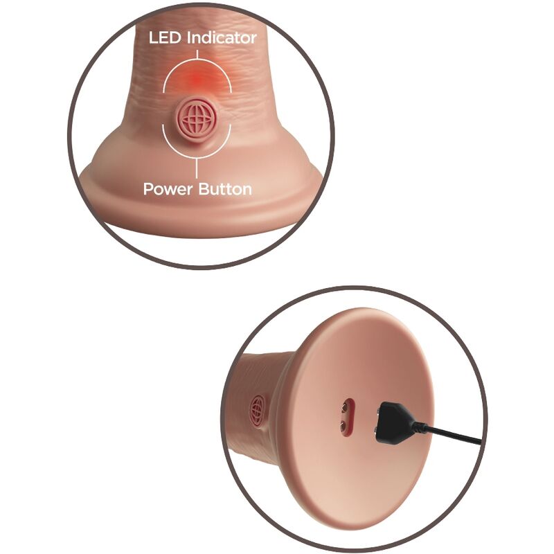 KING COCK - ELITE DILDO REALISTICO VIBRANTE E SILICONE 15.2 CM King Cock