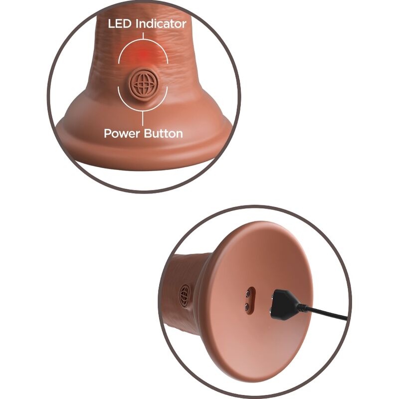 KING COCK - ELITE DILDO REALISTICO VIBRANTE E SILICONE 20.3 CM CARAMEL King Cock