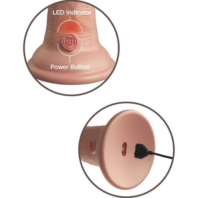 KING COCK - ELITE DILDO REALISTICO VIBRANTE E SILICONE 20.3 CM King Cock