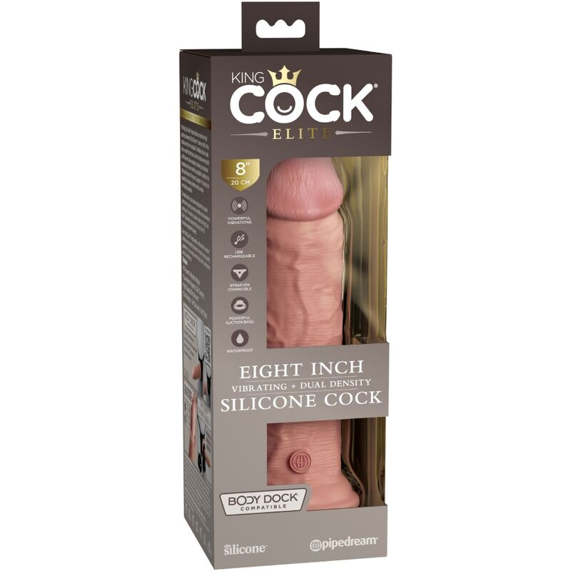 KING COCK - ELITE DILDO REALISTICO VIBRANTE E SILICONE 20.3 CM King Cock