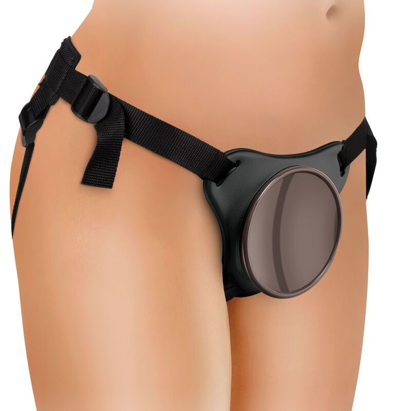 KING COCK - ELITE KIT IMBRACATURA REGOLABILE DELUXE ANELLO CON TESTICOLI E DILDO 20.3 CM King Cock