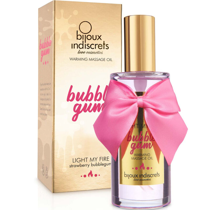 BIJOUX - INDISCRETS LIGHT MY FIRE OLIO DA MASSAGGIO EFFETTO CALORE GUSTO GOMMA Bijoux Love Cosmetiques