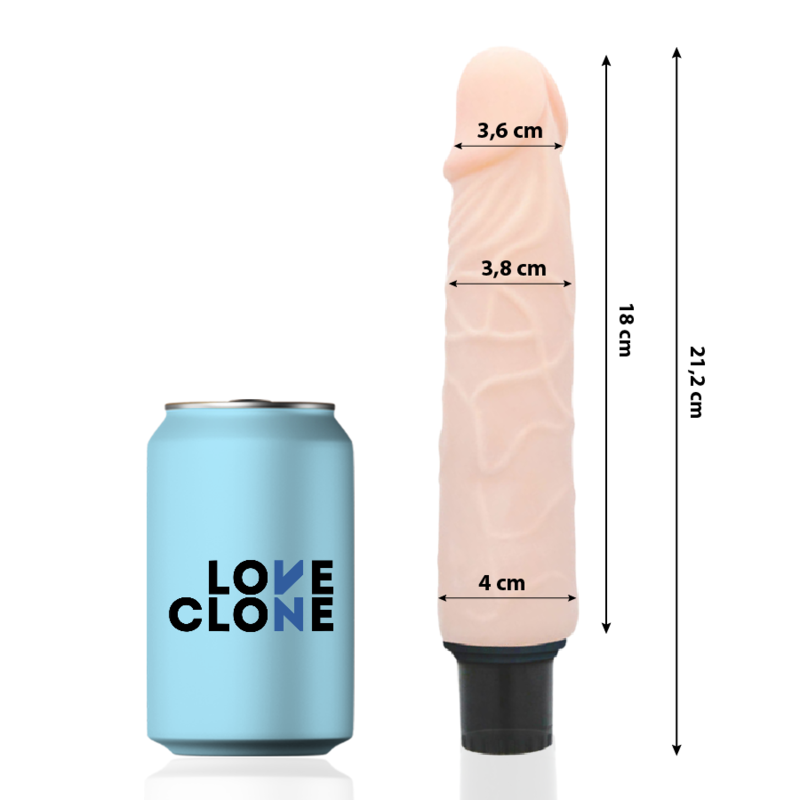 LOVECLONE - VIBRATORE AUTOLUBRIFICANTE FINN 21.2 CM -O- 3.8 CM Loveclone