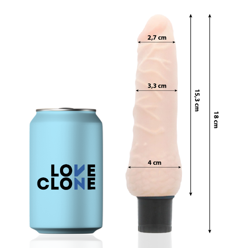 LOVECLONE - VIBRATORE AUTOLUBRIFICANTE SVEN 18.5 CM -O- 3.3 CM Loveclone