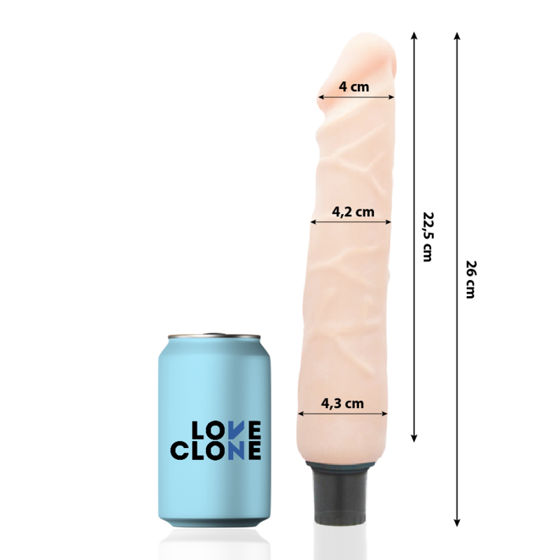 LOVECLONE - VIBRATORE AUTOLUBRIFICANTE JANSEN 26 CM -O- 4.2 CM Loveclone