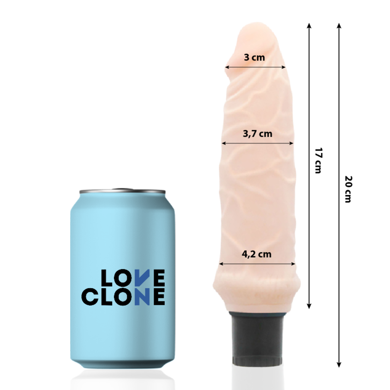 LOVECLONE - IVAR VIBRATORE AUTOLUBRIFICANTE 20 CM -O- 3.7 CM Loveclone