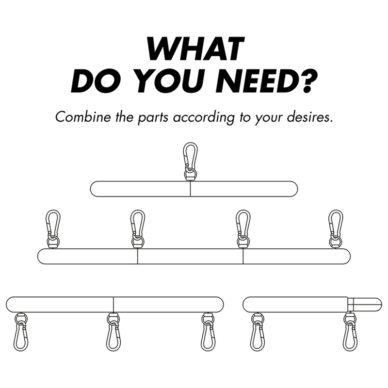 FETISH SUBMISSIVE BONDAGE - BARRA SEPARATRICE REGOLABILE 4 PEZZI Fetish Submissive Bondage