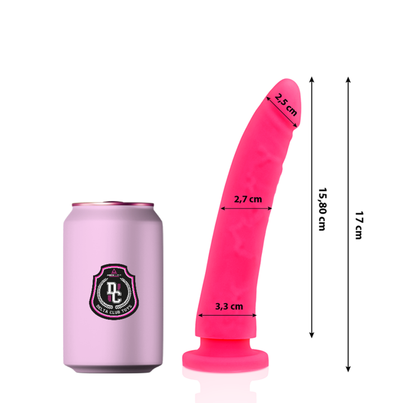 DELTA CLUB - TOYS DILDO MEDICO ROSA IN SILICONE 17 CM -O- 3 CM Deltaclub
