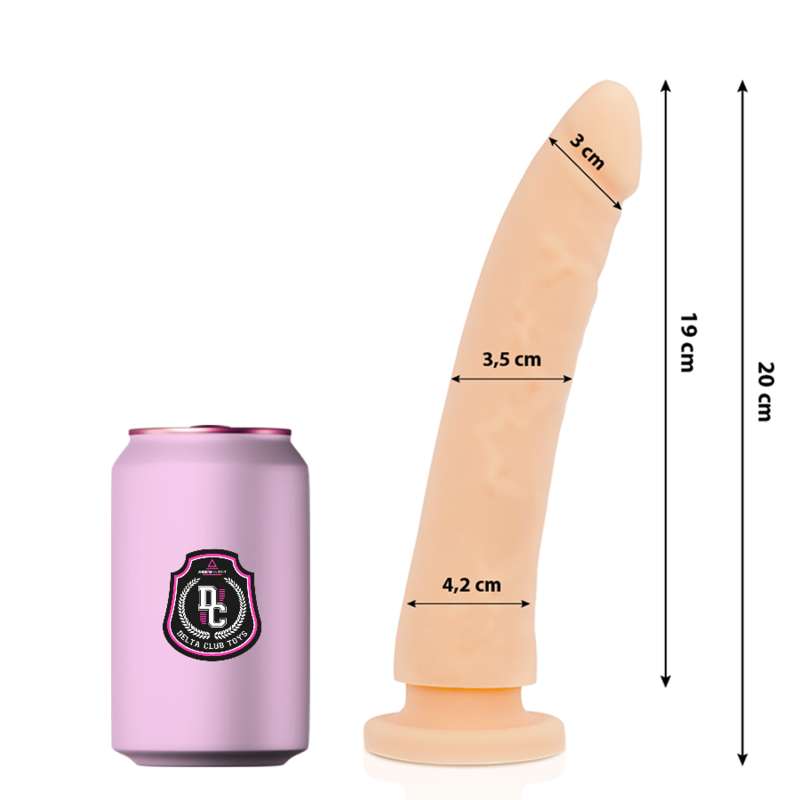 DELTA CLUB - TOYS DILDO NATURALE IN SILICONE MEDICO 20 CM -O- 4 CM Deltaclub
