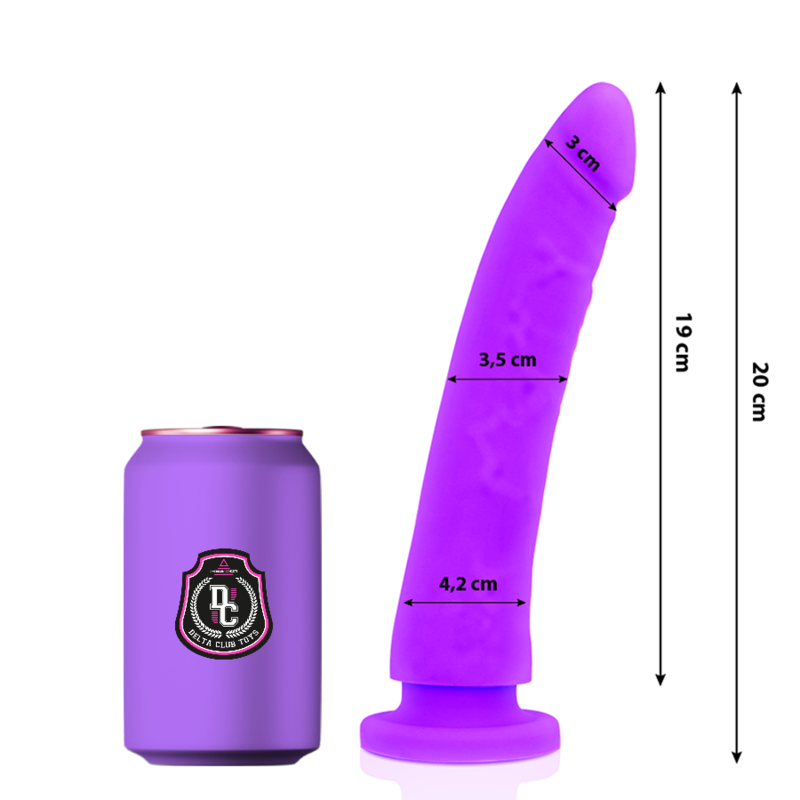DELTA CLUB - TOYS DILDO MEDICO LILLA IN SILICONE 20 CM -O- 4 CM Deltaclub