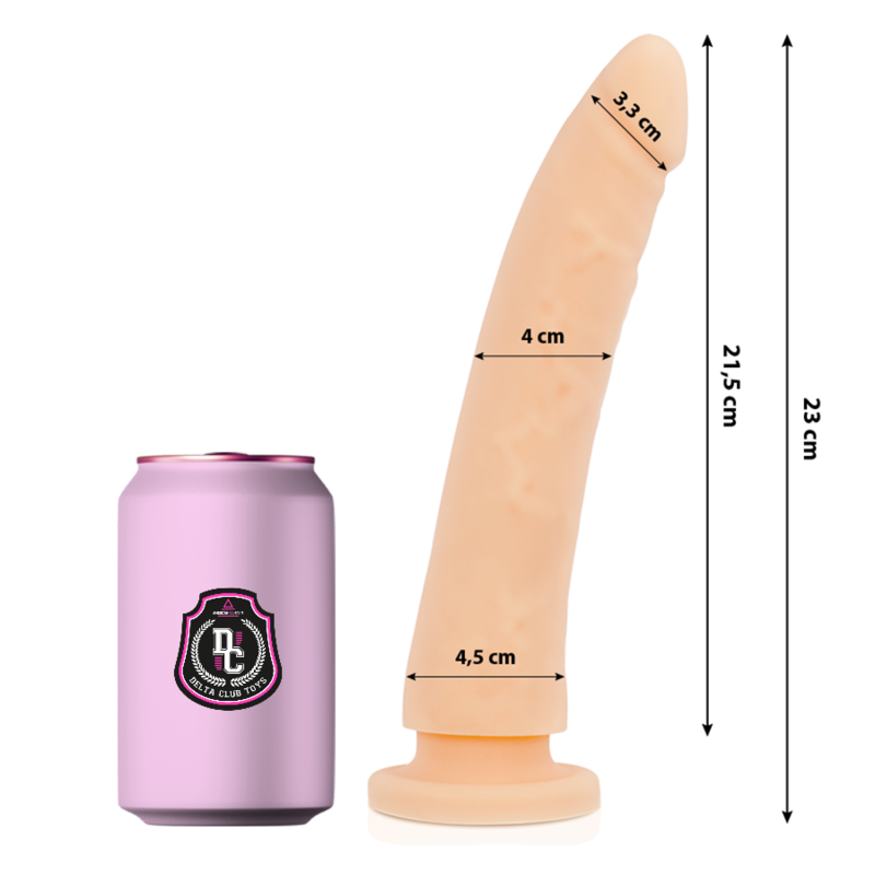 DELTA CLUB - TOYS DILDO NATURALE IN SILICONE MEDICO 23 CM -O- 4.5 CM Deltaclub