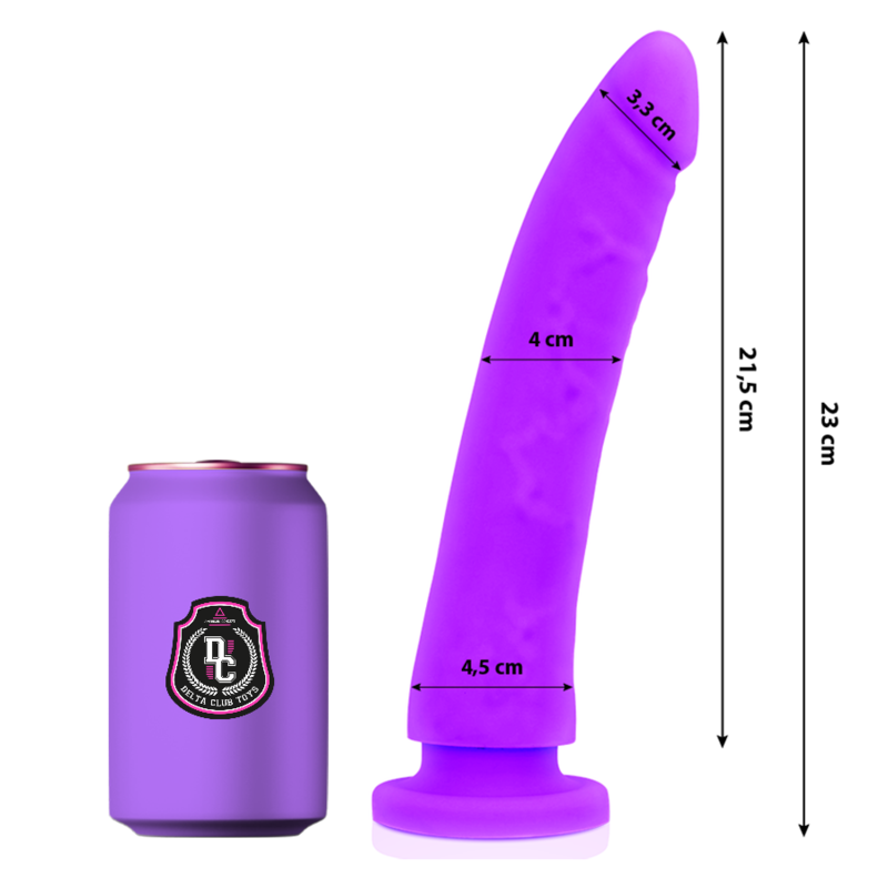 DELTA CLUB - TOYS DILDO MEDICO LILLA IN SILICONE 23 CM -O- 4.5 CM Deltaclub