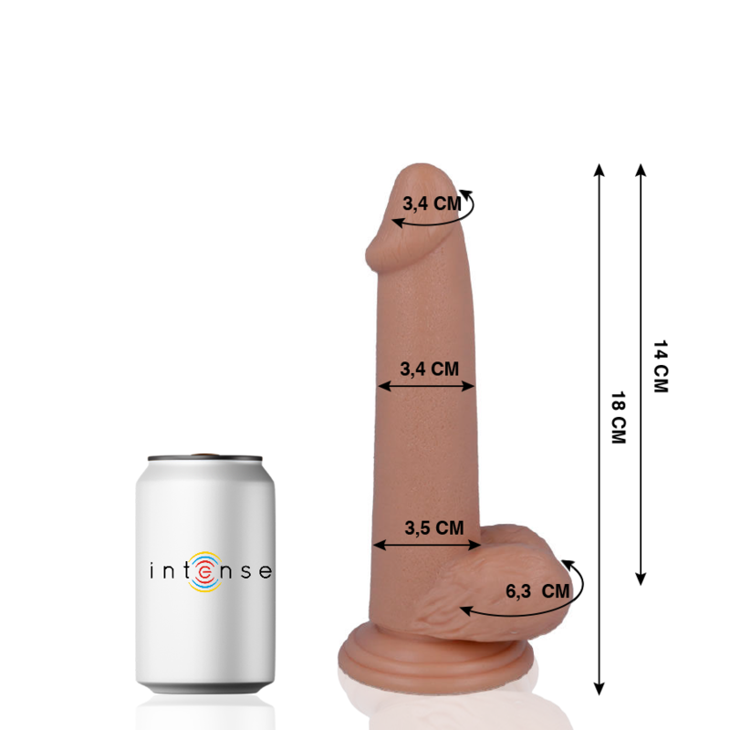 MR INTENSE - 10 REALISTIC PENIS 18 CM -O- 3.4 CM Mr. Intense Dildos