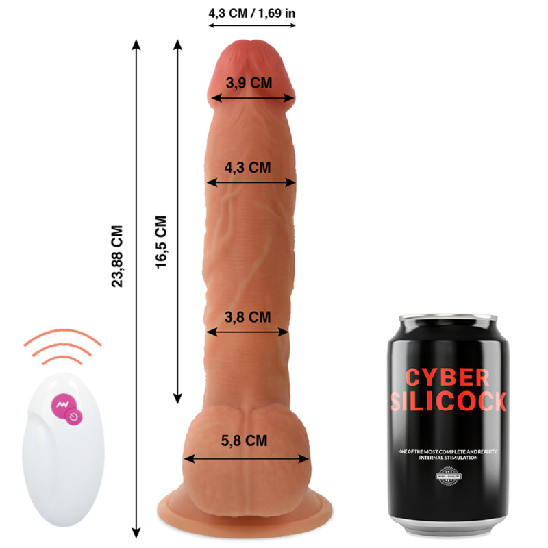CYBER SILICOCK - TELECOMANDO REALISTIC MASTER BEN 23.88 CM -O- 4.3 CM Cyber Silicock