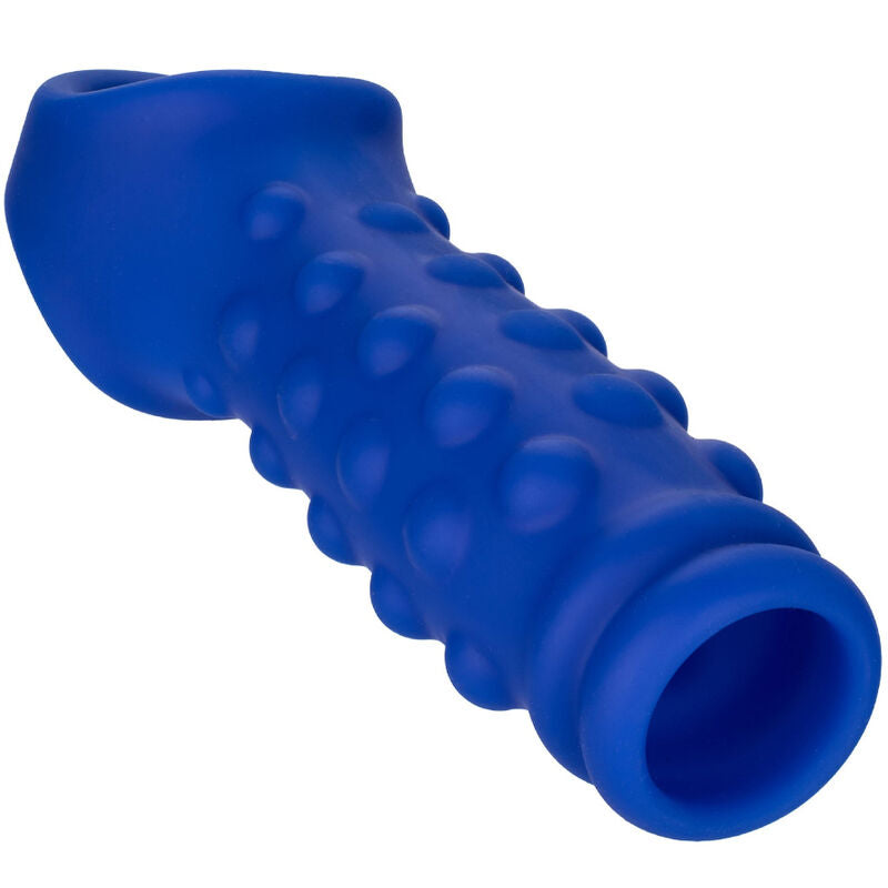 CALEXOTICS - ADMIRAL COPERTURA PER PENE CON PERLINE IN SILICONE LIQUIDO BLU Calexotics