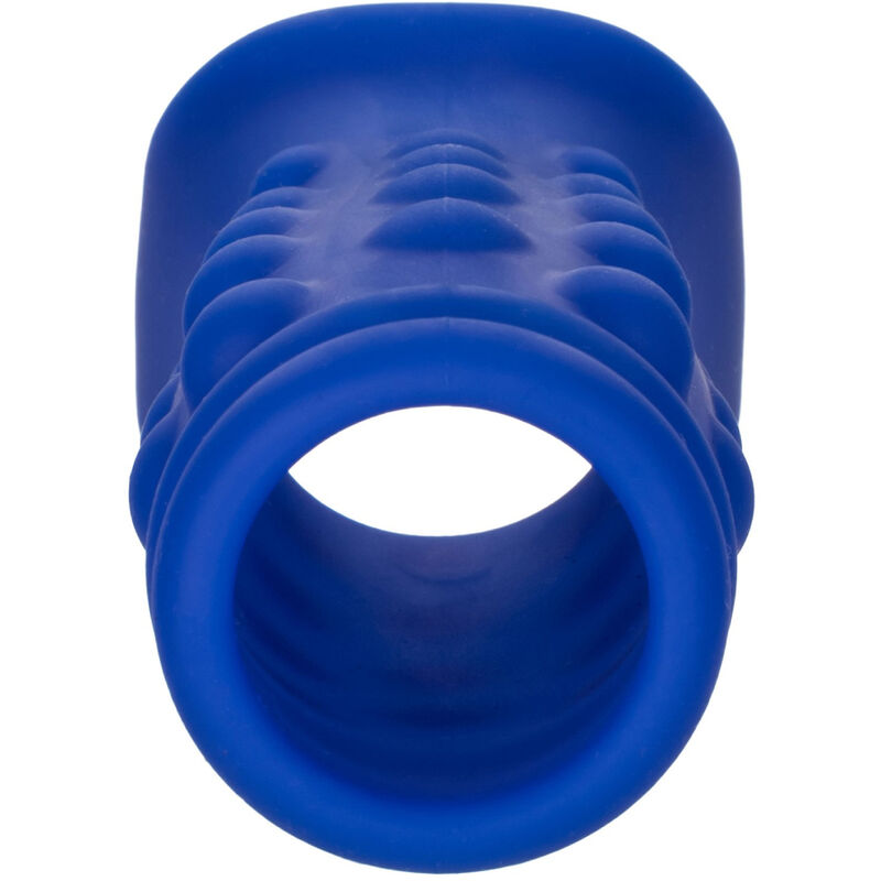 CALEXOTICS - ADMIRAL COPERTURA PER PENE CON PERLINE IN SILICONE LIQUIDO BLU Calexotics