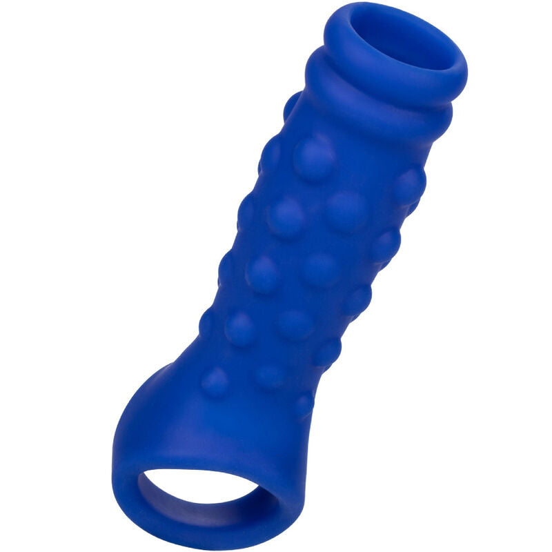 CALEXOTICS - ADMIRAL COPERTURA PER PENE CON PERLINE IN SILICONE LIQUIDO BLU Calexotics