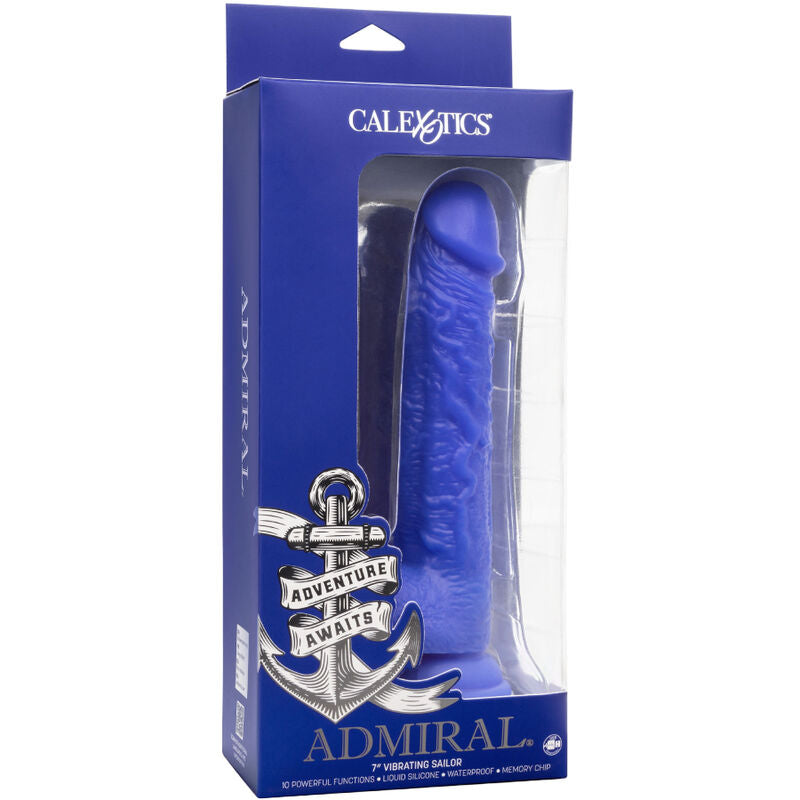 CALEXOTICS - ADMIRAL VIBRATORE DILDO REALISTICO SAILOR BLU Calexotics