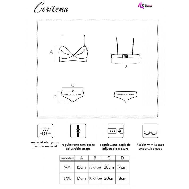 LIVCO CORSETTI FASHION - CERISEMA LC 21005 REGGISENO + SLIP CORALLO Livco Corsetti Sets