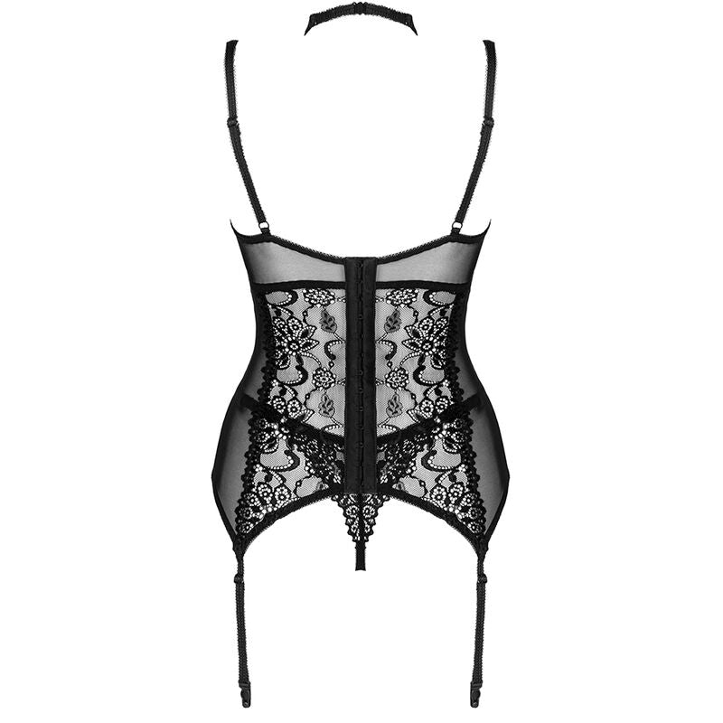 LIVCO CORSETTI FASHION - COLLEZIONE GIELLANDRA FOR THE SENSES CORSETTO + PANTY NERO Livco Corsetti Sets
