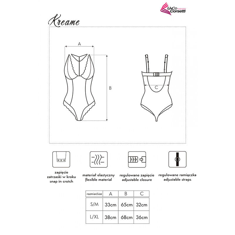 LIVCO CORSETTI FASHION - KREAME LC 90546 CORPO NERO Livco Corsetti Bodies