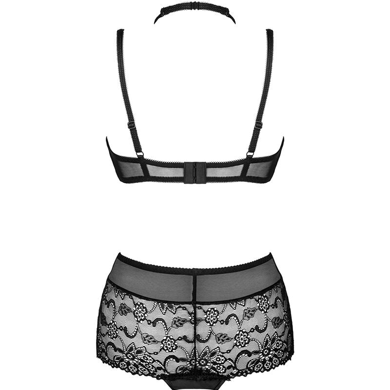 LIVCO CORSETTI FASHION - LINERA FOR THE SENSES COLLEZIONE BRA + PANTY NERO L/XL Livco Corsetti Sets