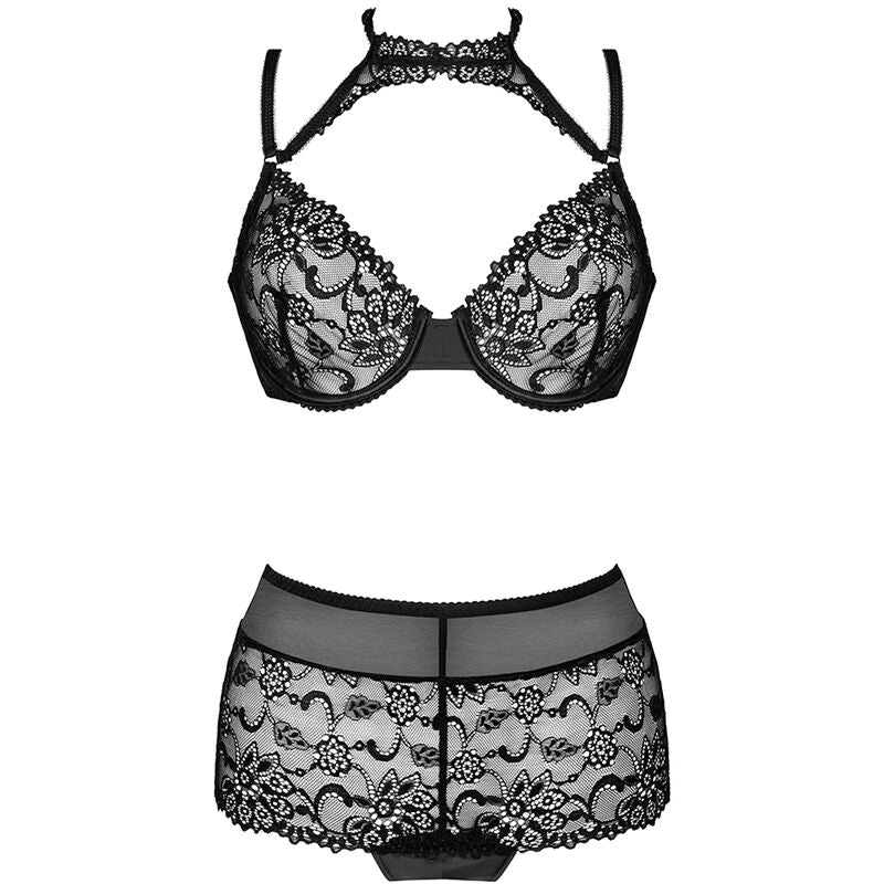 LIVCO CORSETTI FASHION - LINERA FOR THE SENSES COLLEZIONE BRA + PANTY NERO L/XL Livco Corsetti Sets
