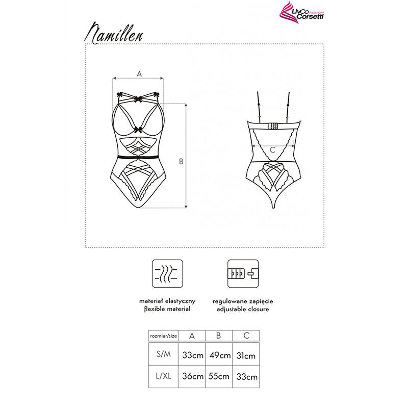 LIVCO CORSETTI FASHION - NAMILLEN LC 90528 CORPO NERO Livco Corsetti Bodies