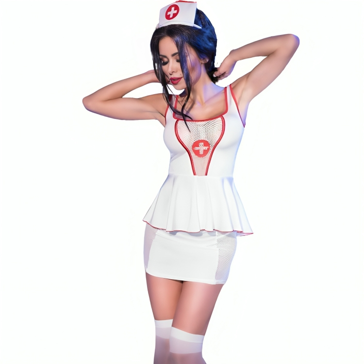 CHILIROSE - CR 4160 COSTUME DA INFERMIERA TOP E GONNA L/XL Chilirose Costumes