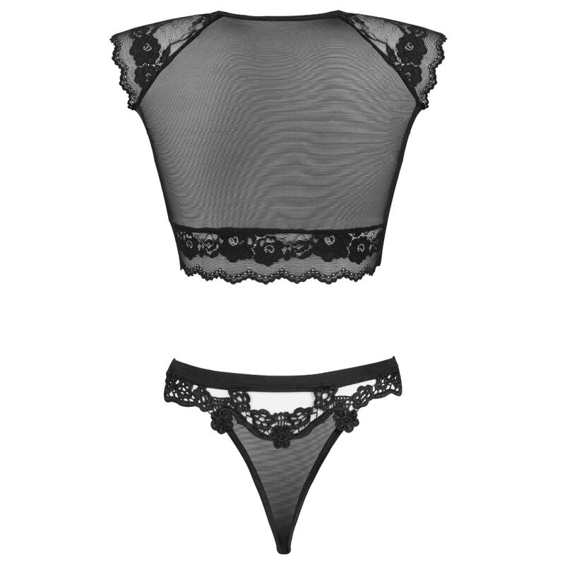 LIVCO CORSETTI FASHION - TIMOSAN LC 90631 REGGISENO + SLIP NERO L/XL Livco Corsetti Sets