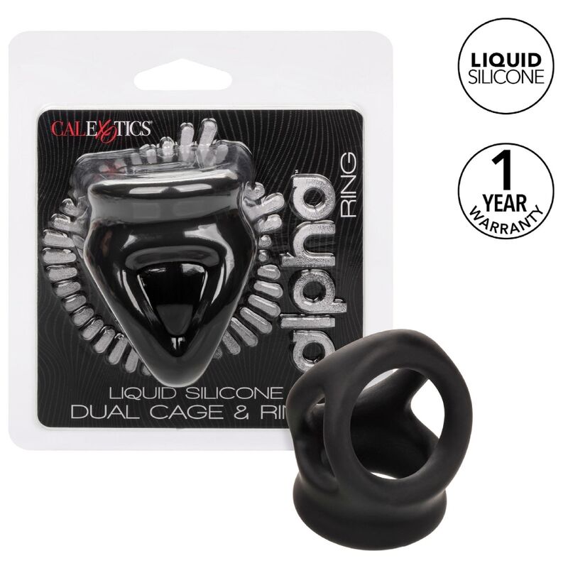 CALEXOTICS - ALPHA ANELLO DUAL CAGE NERO Calexotics