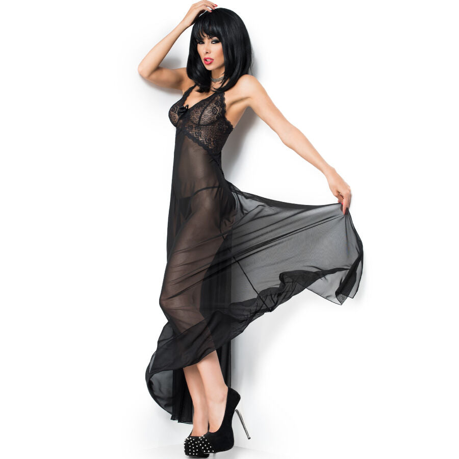 CHILIROSE - CR 3883 BABYDOLL LUNGA NERA L/XL Chilirose Babydolls