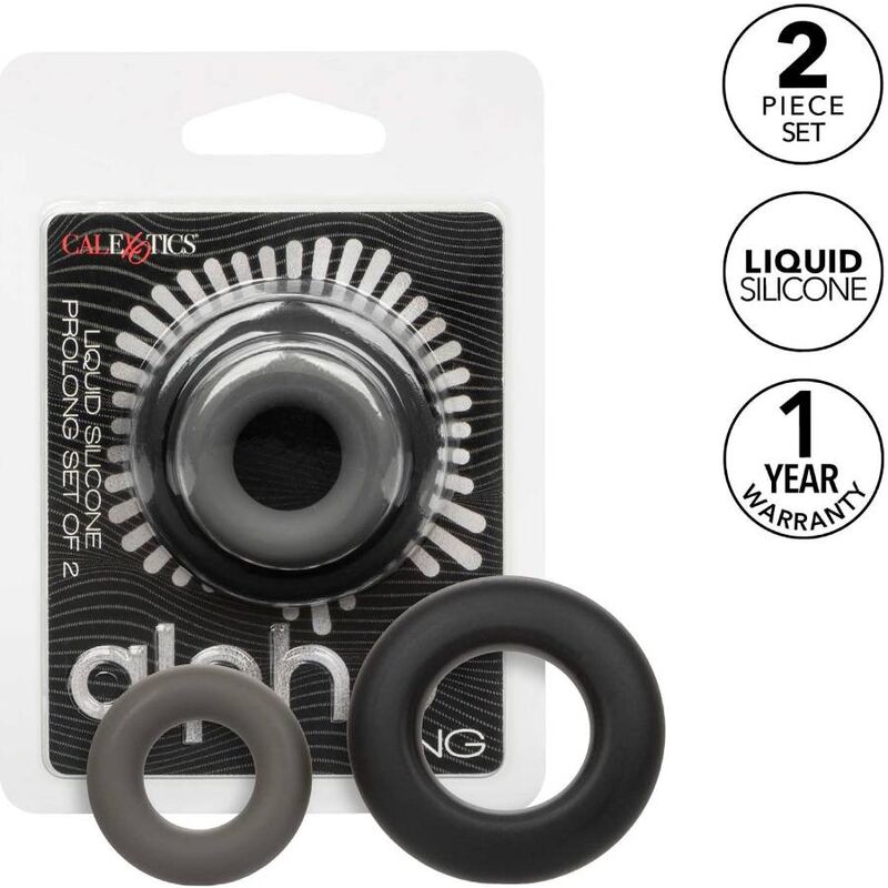 CALEXOTICS - ALPHA SET DI 2 ANELLI PROLONG GRIGIO Calexotics