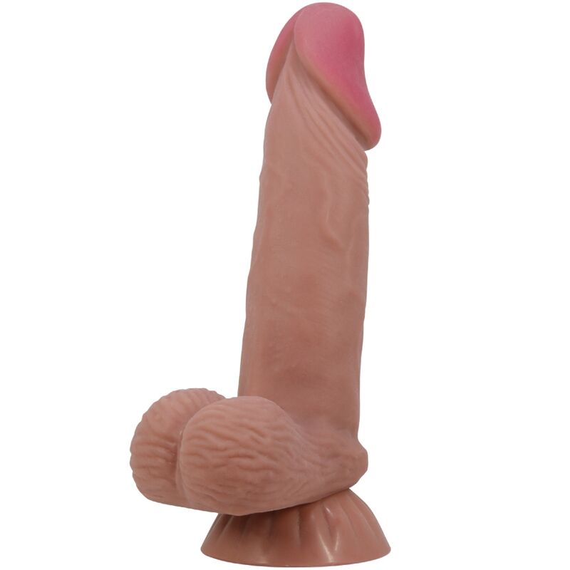 PRETTY LOVE - DILDO REALISTICO SERIE SLIDING SKIN CON VENTOSA SCORREVOLE IN PELLE MARRONE 19,4 CM Pretty Love High Grade