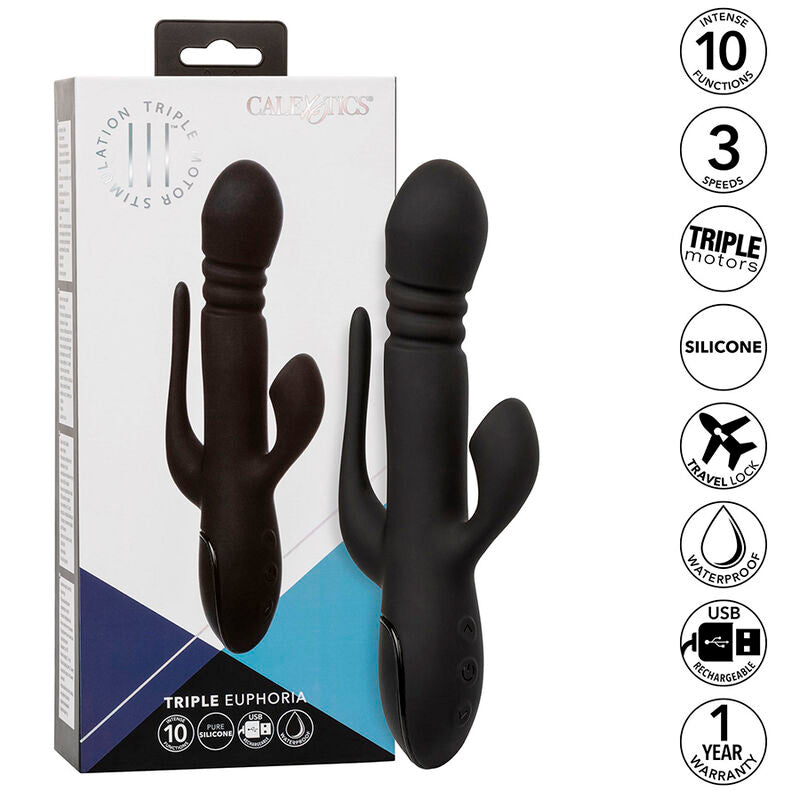 CALEXOTICS - VIBRATORE TRIPLE EUPHORIA NERO Calexotics