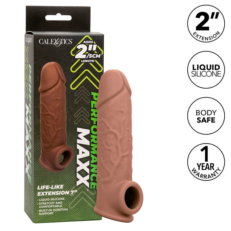 CALEXOTICS - PERFORMANCE MAXX LIFE-LIKE EXTENSION 7 PELLE MARRONE Calexotics