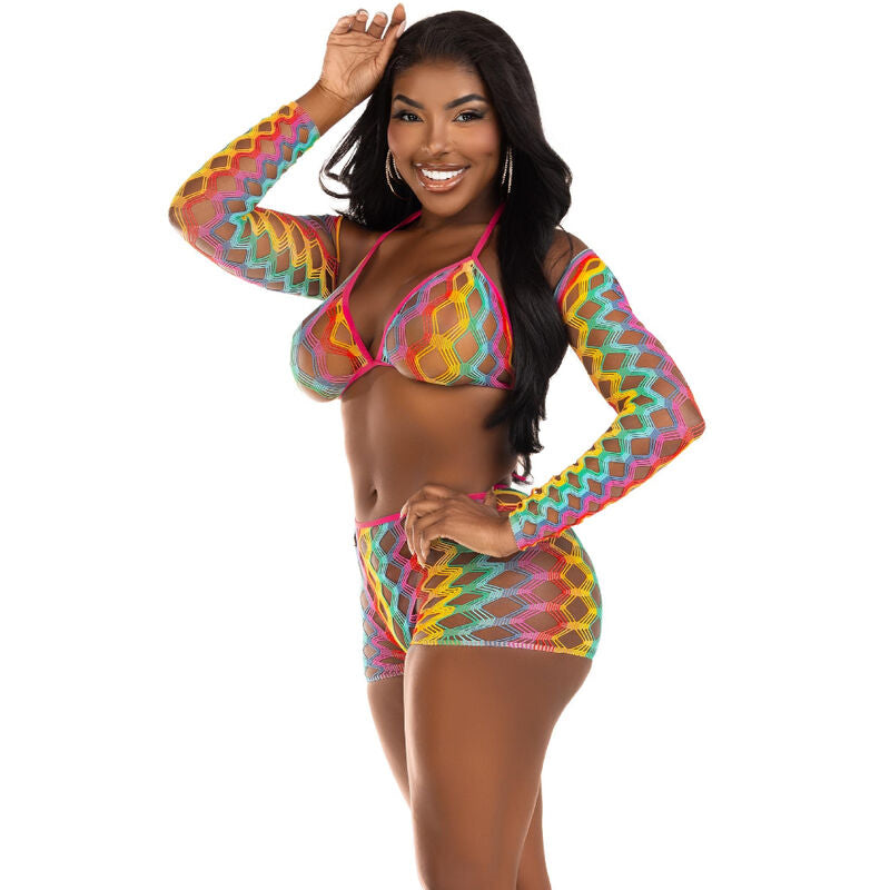 LEG AVENUE - SET TRE PEZZI MULTICOLORE Leg Avenue Sets