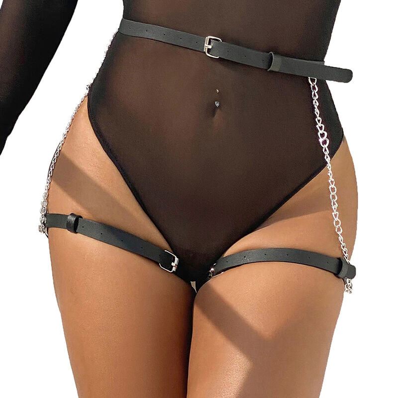 SUBBLIME - CINTURA IN PELLE NERA TAGLIA UNICA Subblime Fetish