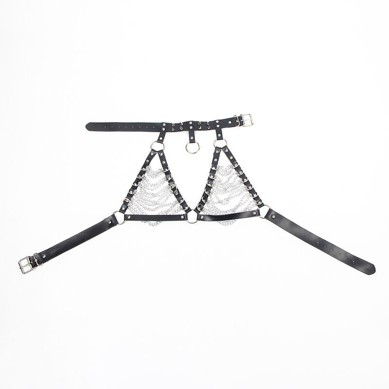 SUBBLIME - IMBRAGATURA REGGISENO E COLLANA CON CATENE TAGLIA UNICA Subblime Fetish